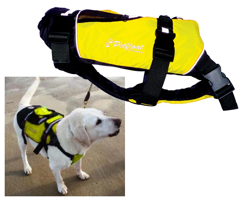 Petfloat Dog Life Jacket - Yellow/Black | Force 4 Chandlery